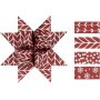 Sterstroken - rood - wit - 6,5+11,5 cm - 60 stroken