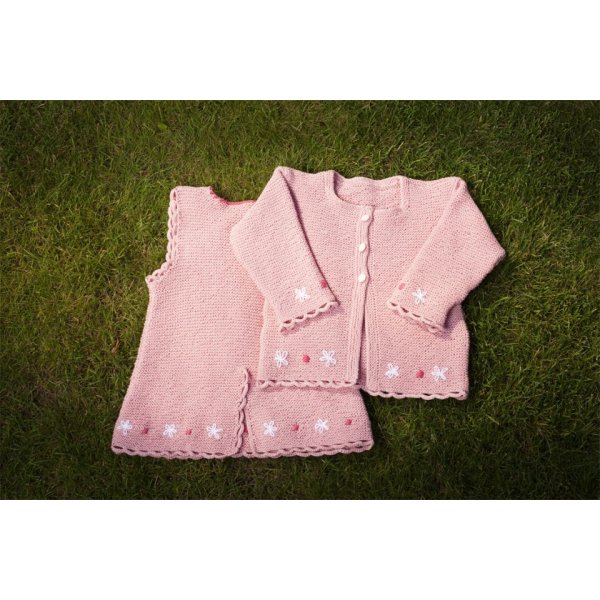 Breipatroon - Jurk en vest in ribbelsteek Breipatroon - Jurk en vest in ribbelsteek