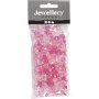 Harmony kunststof facetkralen - gemengd - roze - 45 gr