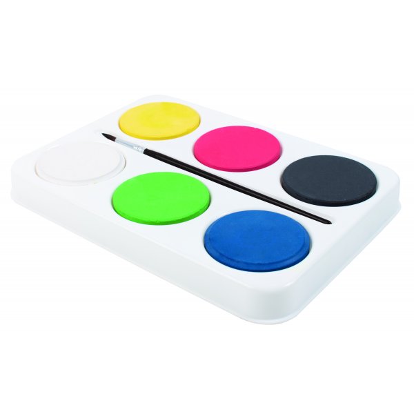 Palet met kleurenpucks