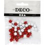 Bellen - rood/wit - 50 stuks - 8 mm