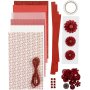 Creatieve set - papier snijden - rood - crme
