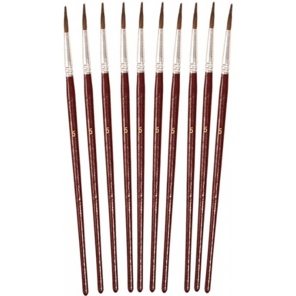 Waterverfpenseel nr. 5 - 10 stuks