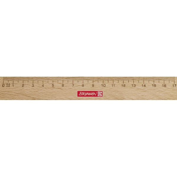 Houten liniaal 17 cm