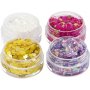 Glitterklei, gemengde kleuren 4x5 ml