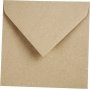 Gerecyclede envelop - naturel - 16 x 16 cm - 50 st