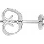 Oorknopjes met plaatje - sterling zilver - 10 st