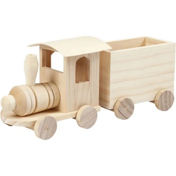 Trein met wagen - Hout Trein met wagen - Hout
