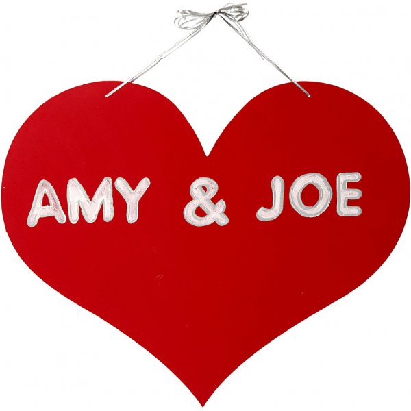 Houten hart met 2 gaten