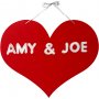 Houten hart met 2 gaten