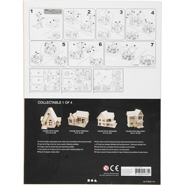 3D-bouwfiguur - Huis met terras 3D-bouwfiguur - Huis met terras