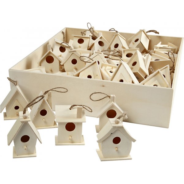 Vogelhuisjes mini - 6 x 10 st