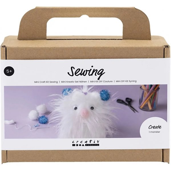 Mini DIY Kit Naaien, gemengde kleuren, Monster