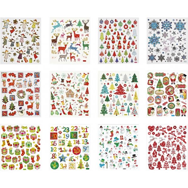 Boekje met stickers - Kerst - 2 x 12 vellen Boekje met stickers - Kerst - 2 x 12 vellen