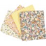 Patchworkstof - geel - 4 st