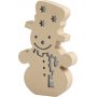 Kartonnen figuur met ingebouwd licht - sneeuwpop - 5 cm
