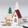 Doe-het-zelf houten figuren - huizen - hout - herten