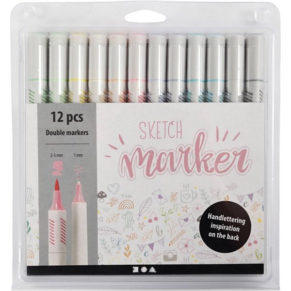 Schetsstiften - pastelkleuren - 12 st Schetsstiften - pastelkleuren - 12 st