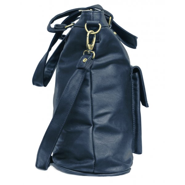 Blauwe imitatieleren tas/tas Blauwe imitatieleren tas/tas