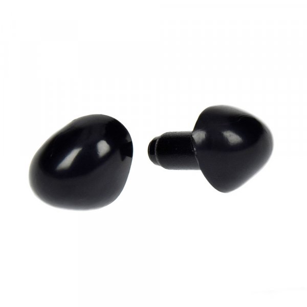 Veiligheidsneuzen in kunststof zwart 2-pack - 18 mm