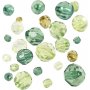 Harmony kunststof facetkralen - gemengd - groen - 45 gr