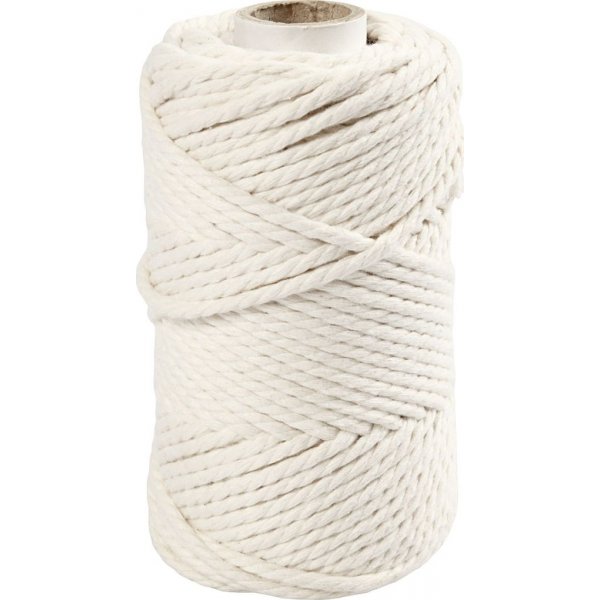 Macramgaren - gebroken wit - 4 mm - 55 m