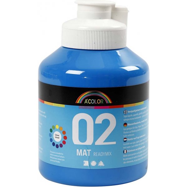 Schoolverf - Acryl - primair blauw - mat - 500 ml Schoolverf - Acryl - primair blauw - mat - 500 ml