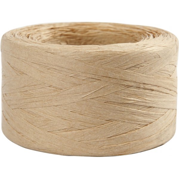 Raffia Papiergaren - zand - 100 m Raffia Papiergaren - zand - 100 m