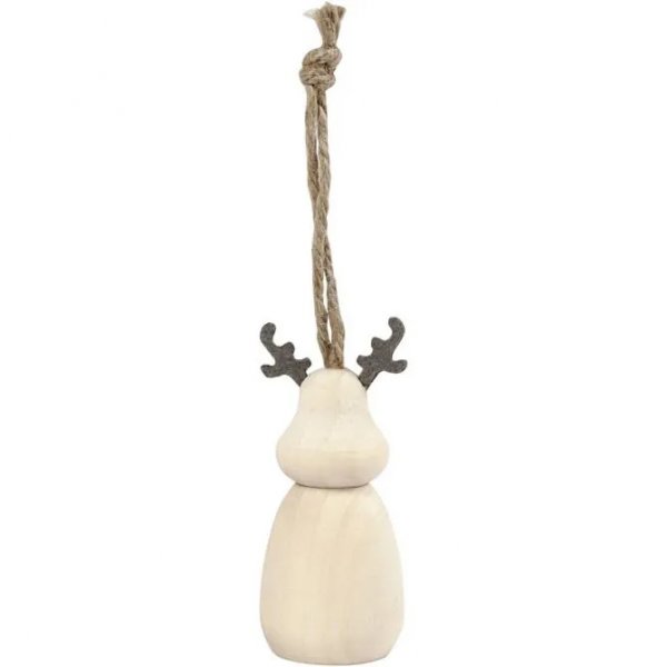Klein rendier - Hout met hanger