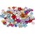 Strasstenen - gemengde kleuren - 6+10+12 mm - 252 st