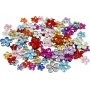 Strasstenen - gemengde kleuren - 6+10+12 mm - 252 st