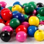Houten kralen - rond - gemengde kleuren - 22 gr