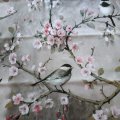 Klant imago Wasdoek Bloemen & Vogel - Grijs
