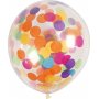 Ballonnen met confetti - transparant - 23 cm - 4 st