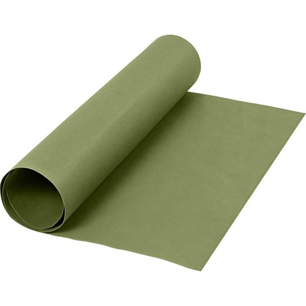 Lederpapier - groen - effen - 1 m