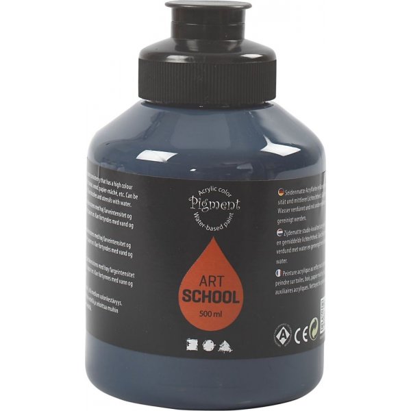 Pigment Art School - indigo - halfglanzend - dekkend - 500 ml