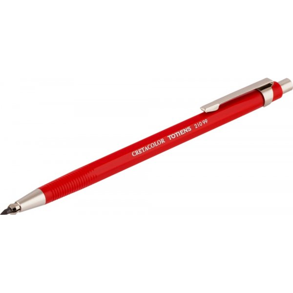 Cretacolor potlood met clip 2 mm - Kunststof platte grip