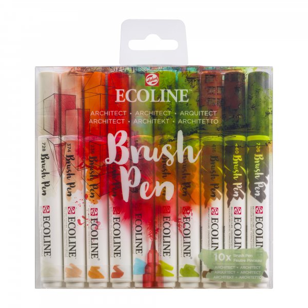 Ecoline Brush Pen 10-pack - Architect