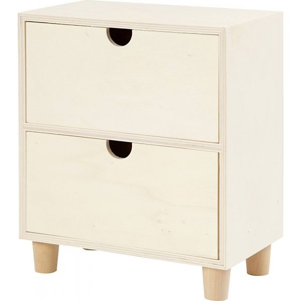 Bureau op pootjes met 2 lades