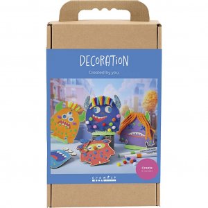DIY decoratieset Monster in diverse kleuren, 8 stuks DIY decoratieset Monster in diverse kleuren, 8 stuks