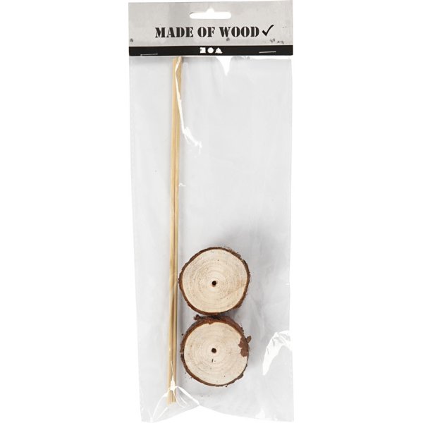 Houten voetjes met bijbehorende stok Houten voetjes met bijbehorende stok