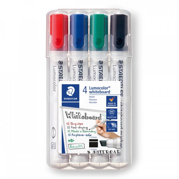 Whiteboardpen Lumocolor 2-5 mm - 4 stiften