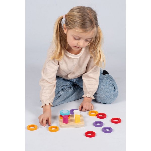 Houten vormen-matchingspel