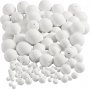 Flirtballen - wit - verschillende maten - 240 st