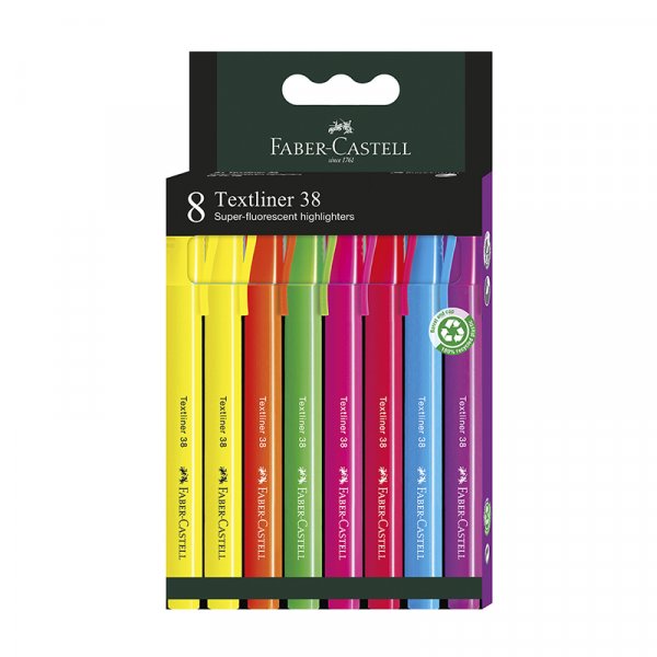 Markeerstiftset - Faber-Castell - Pastel - 8 st