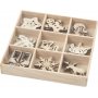 Houten decoraties - Kerstmis - 45 st