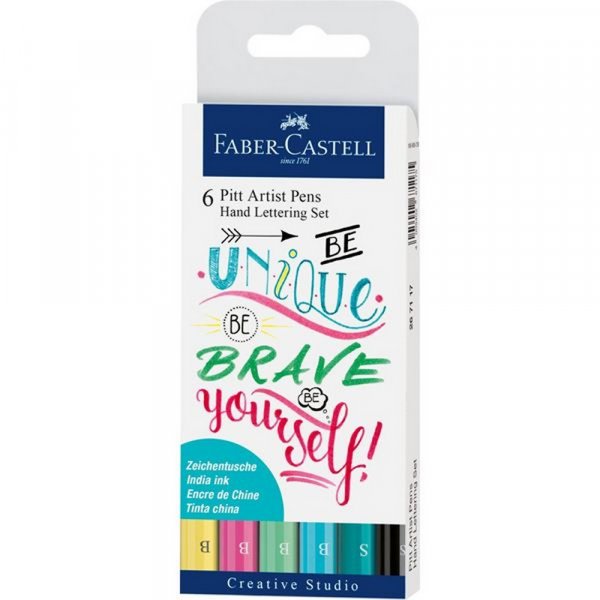 Tekenpen Faber-Castell PITT Artist Handlettering - 6 pennen