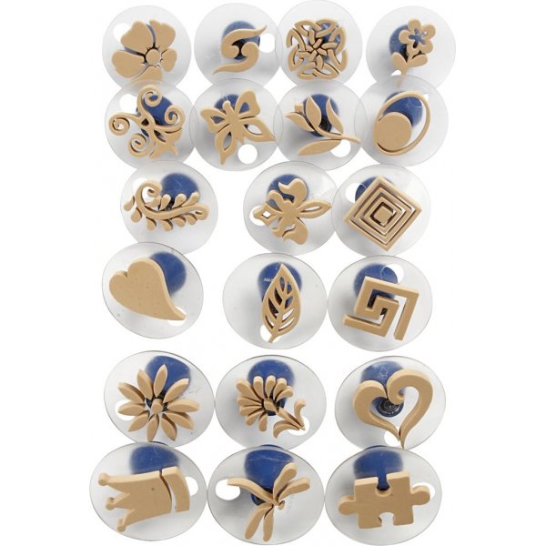 Foamstempels met handvatten - 20 st