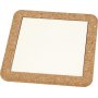 Onderzetters met kurkframe - wit - 2 st