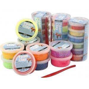 Foam Clay® - gemengde kleuren - glitter - 28 blikken Foam Clay® - gemengde kleuren - glitter - 28 blikken
